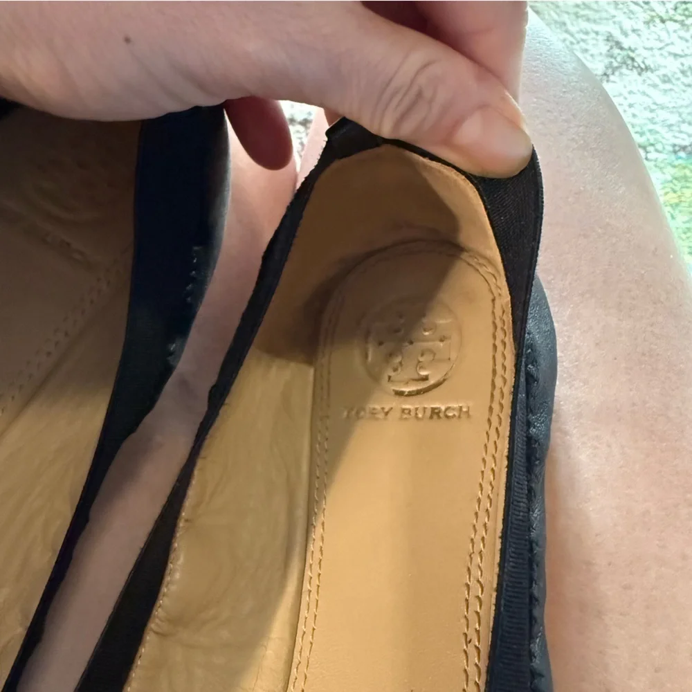 Tory Burch Black leather Ballet Flats